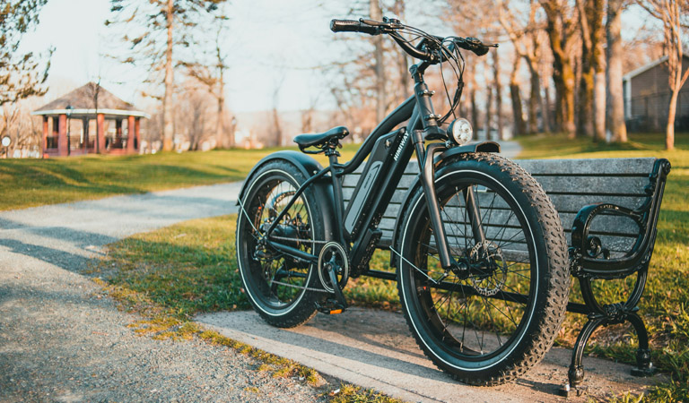 image of an electric bike in a park