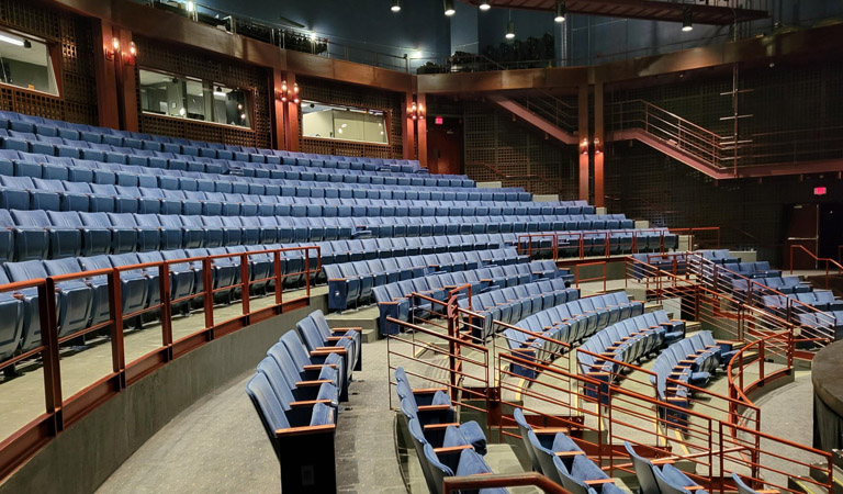 seating in Seaver large studio Pomona College