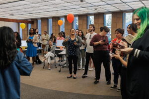 Attendees playing the Kahoot game